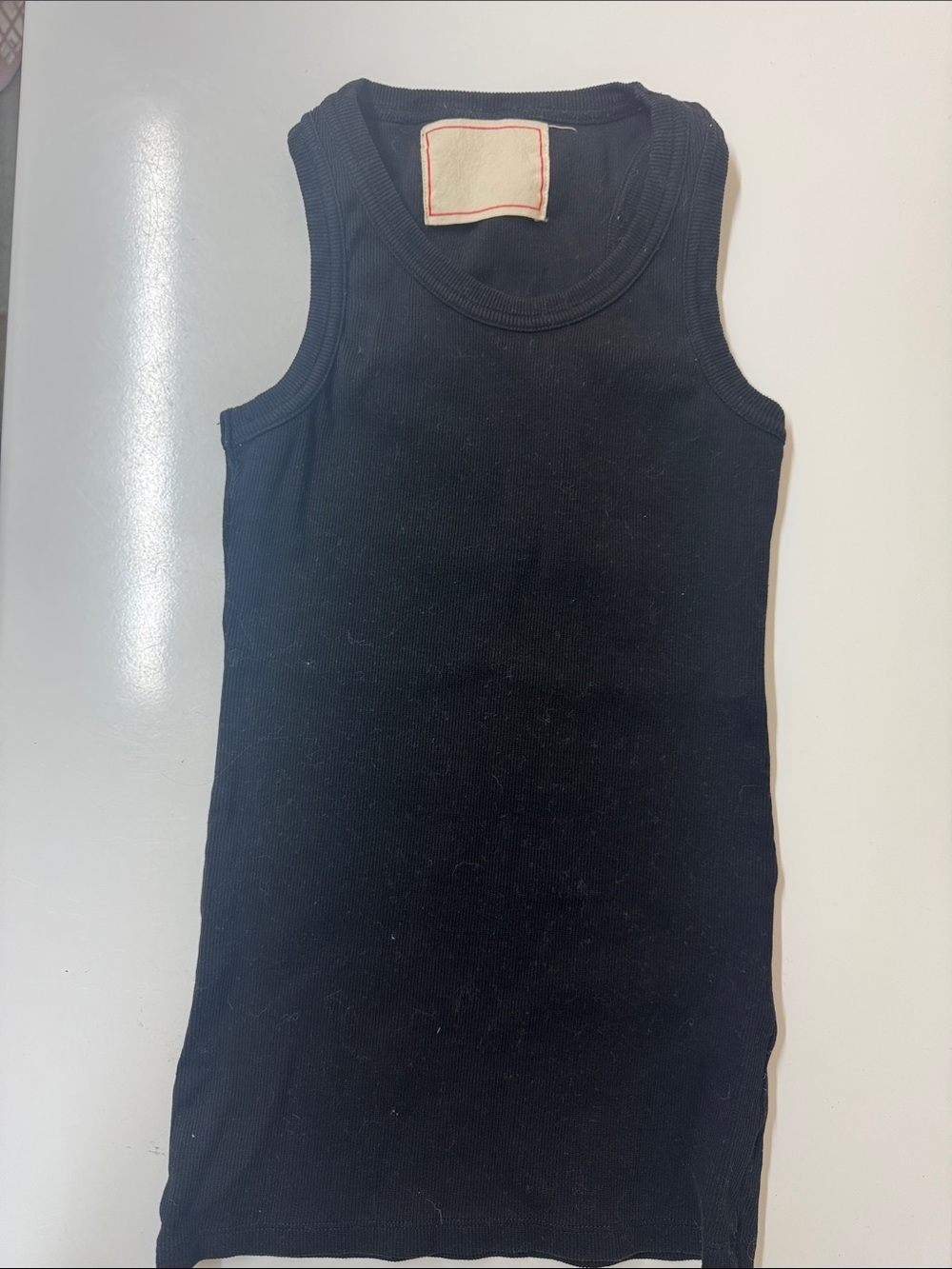 Jeanerica Women's Black Ribbed Tank Top - Sleek Everyday Layering - Picture 1 of 2